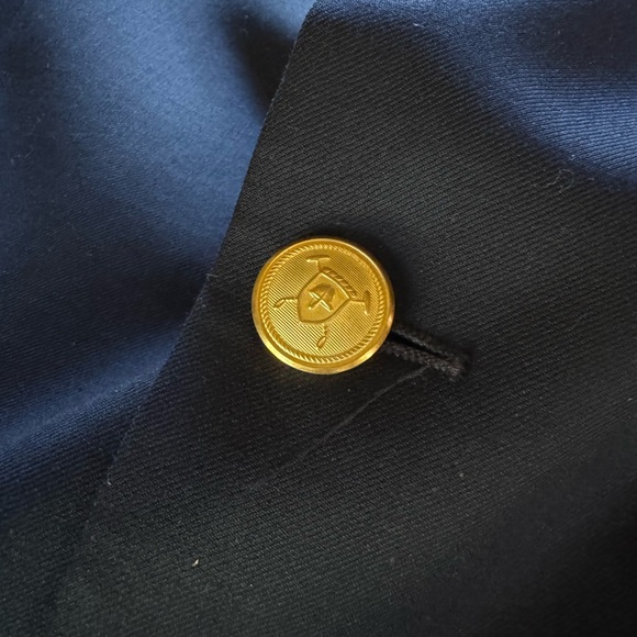 Lauren Ralph Lauren 43R Navy Wool Blazer Mens Sport Coat Gold Buttons Classic - Picture 6 of 8